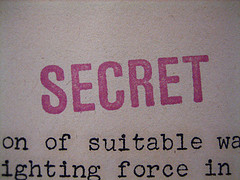 Stamp of word secret for confidential business information