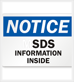 SDS and MSDS Notification sign